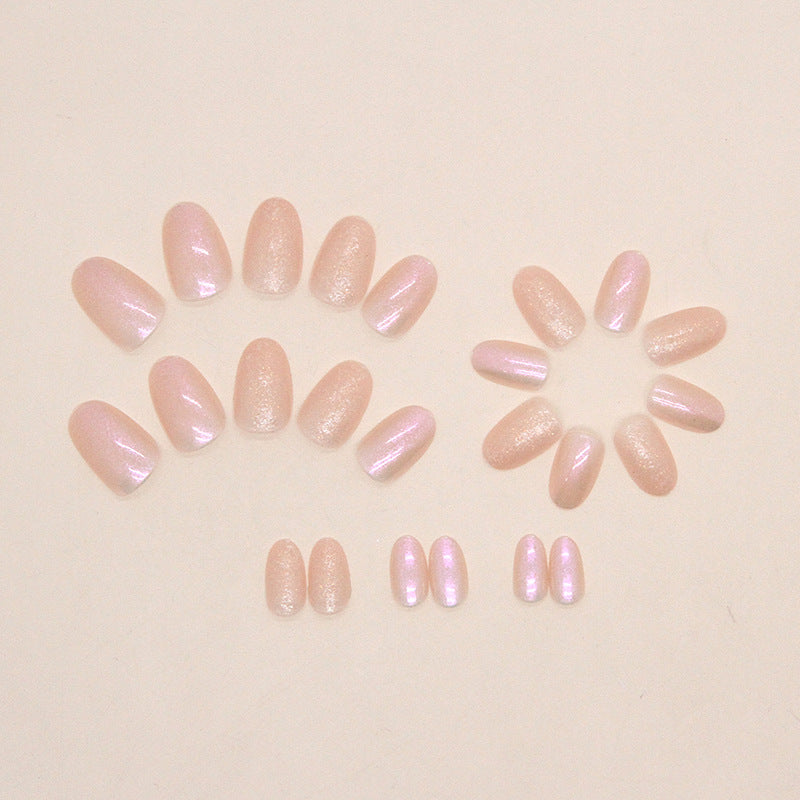 Uñas postizas con purpurina Aurora para niña dulce