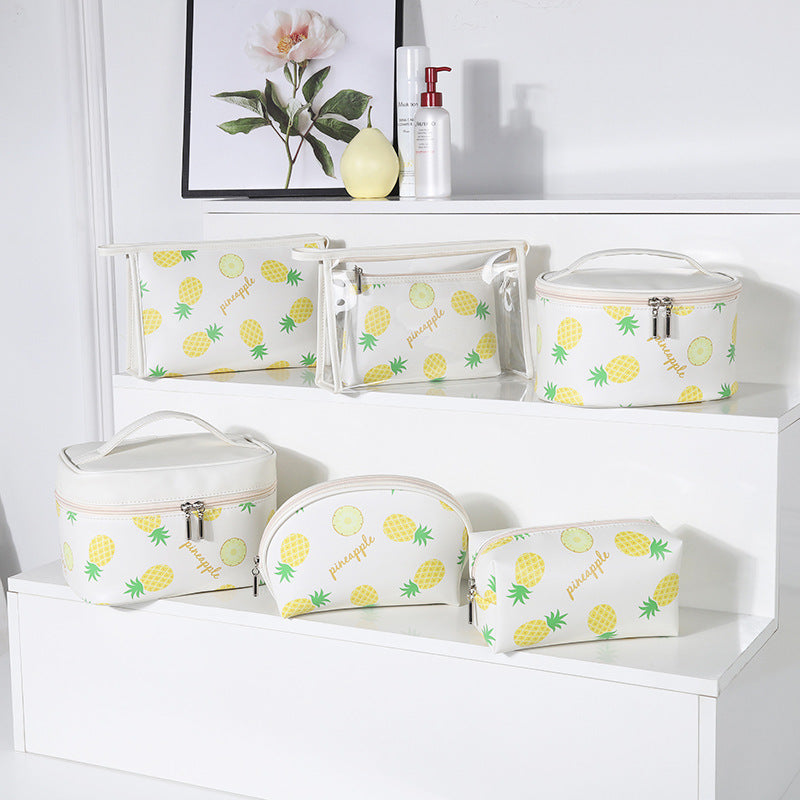 Bolsa de cosméticos fresca de verano de color amarillo limón