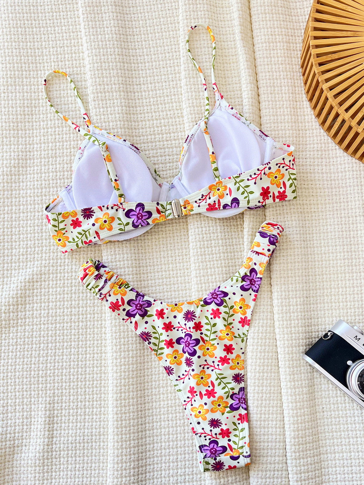 Maillot de bain bikini sexy à imprimé floral pour femme