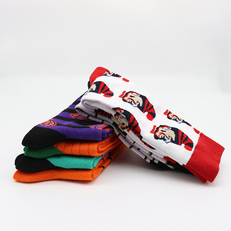 Calcetines de Halloween con diseño divertido de murciélago y payaso para hombre