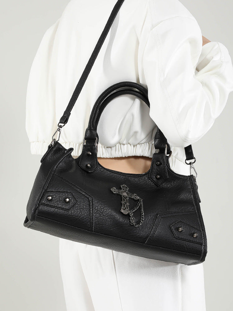 Bolso bandolera informal de color liso a la moda para mujer