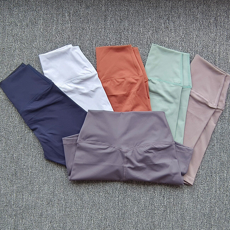 Short de yoga taille haute uni pour femme
