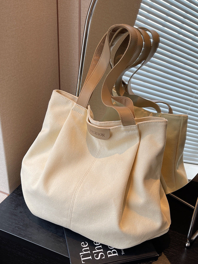 Sac fourre-tout décontracté en toile de grande capacité pour femme