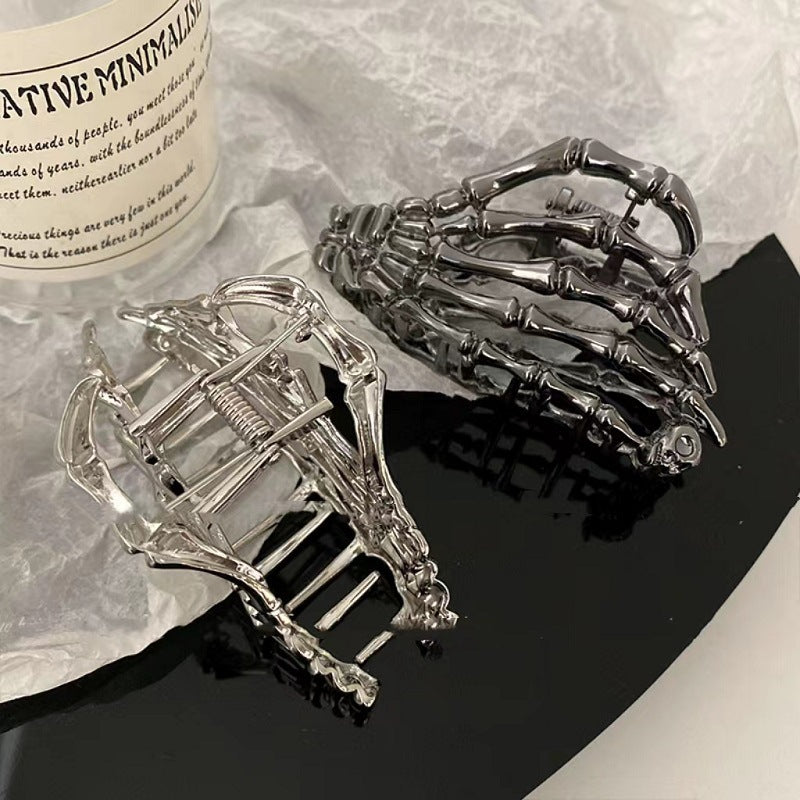 Pinces à cheveux en métal pour femmes, motif crâne créatif, à la mode pour Halloween