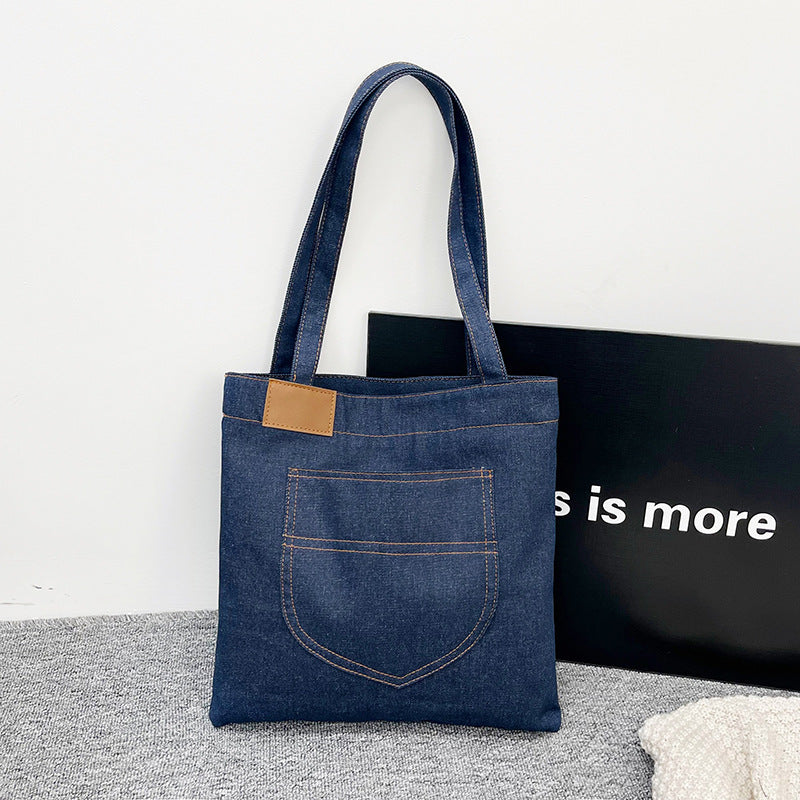 Fashionable Casual Large Capacity Denim Tote Bag