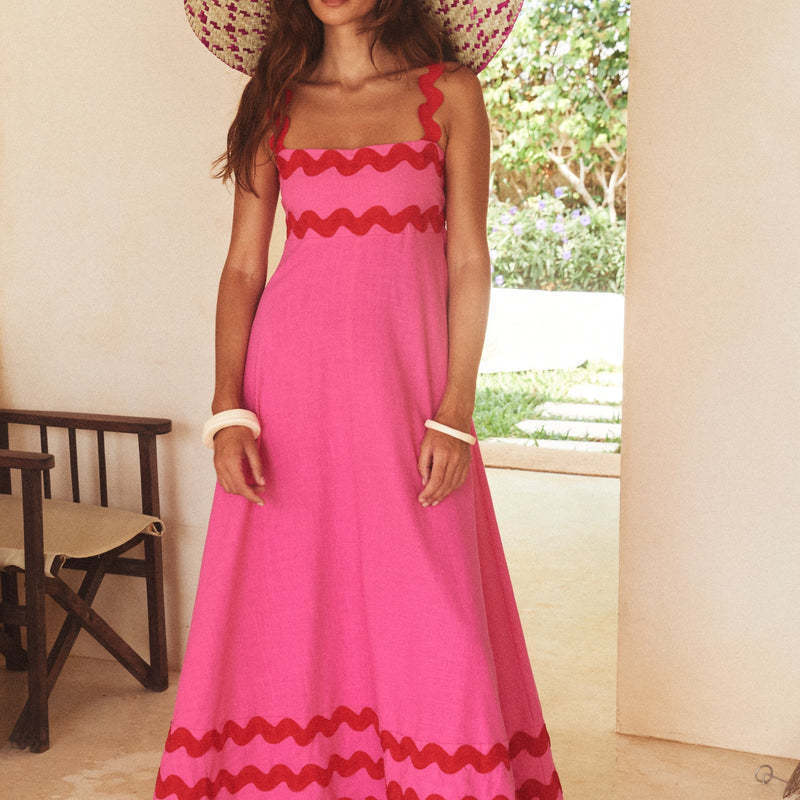 Vestido largo maxi informal de primavera y verano para mujer