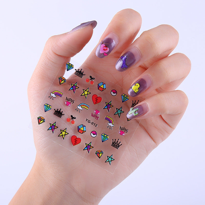 Halloween Cartoon 3D Waterproof Sequin Nail Art Sticker