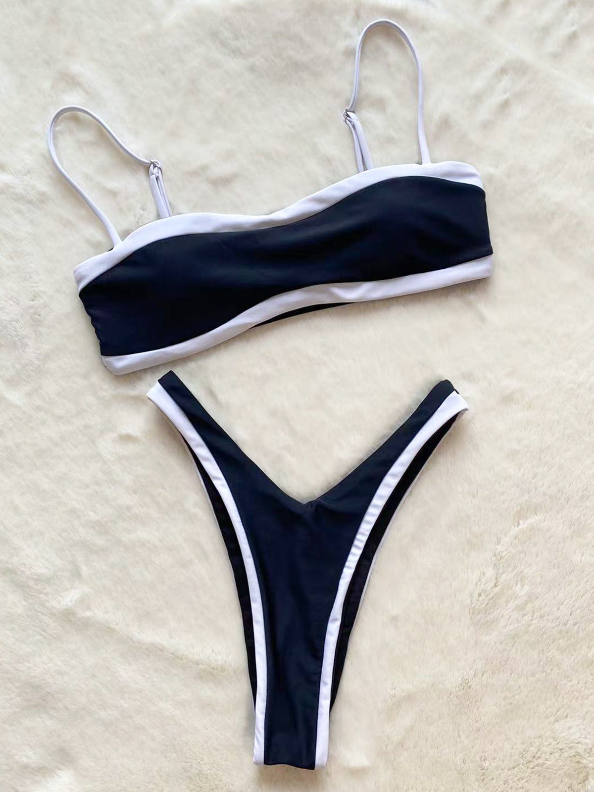 Women Color Blocking Summer Bikini Swimwear