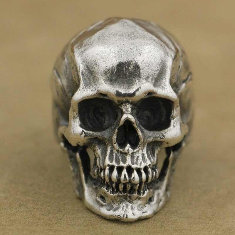Anillo de cabeza de fantasma de calavera de aleación vintage de Halloween