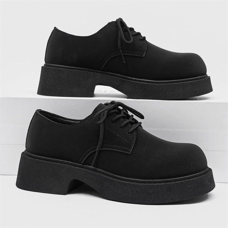 Men Casual Solid Color Leather Ankle Boots