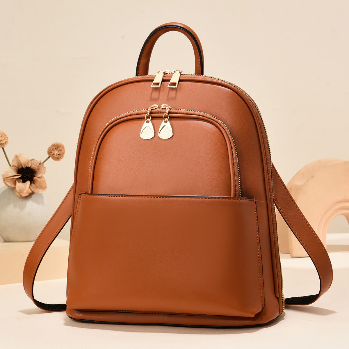 Travel School Women Pu Leather Backpack