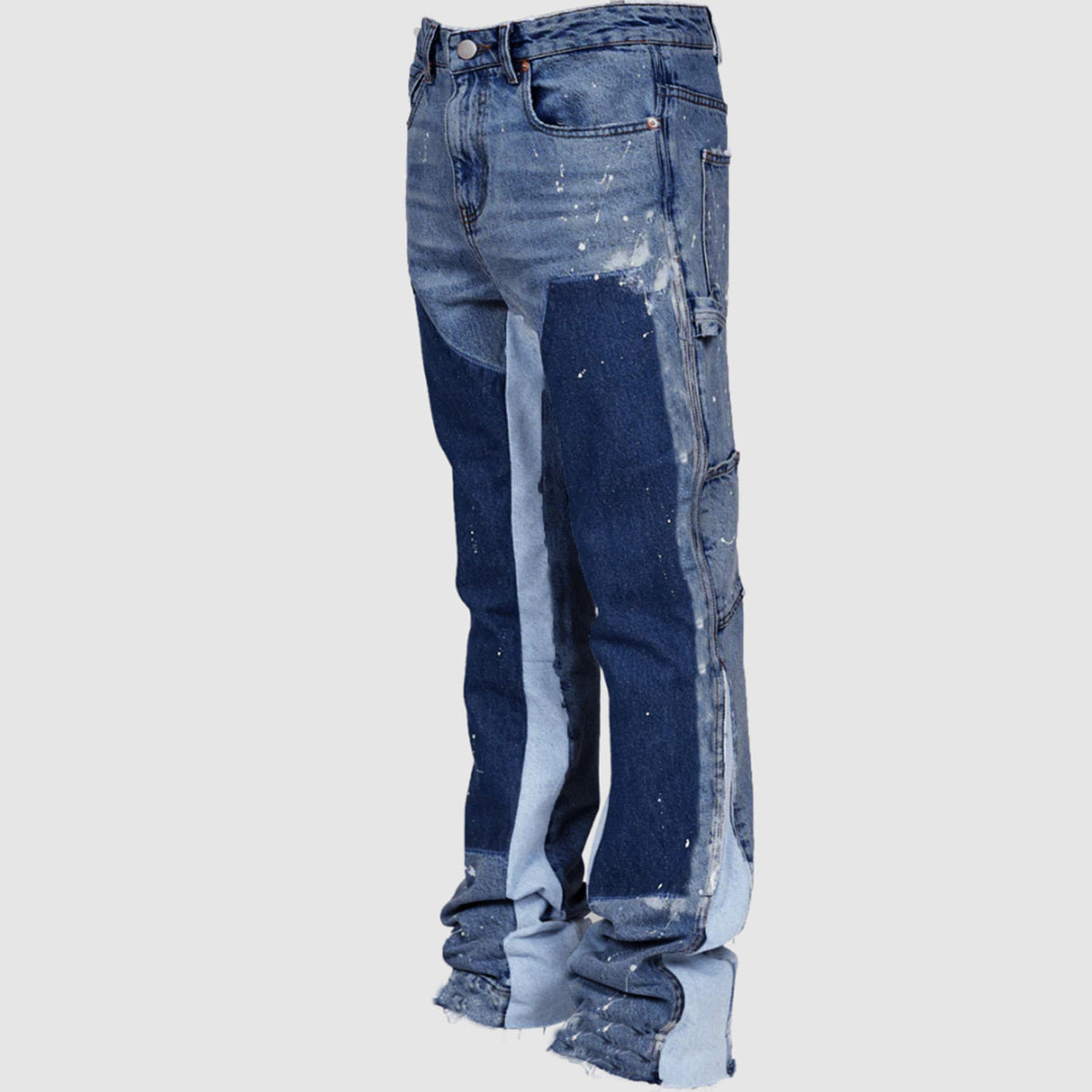 Men Fashion Loose Flared Cargo Denim Pants