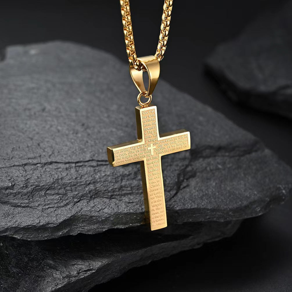 Men'S Fashion Stainless Steel Cross Necklace