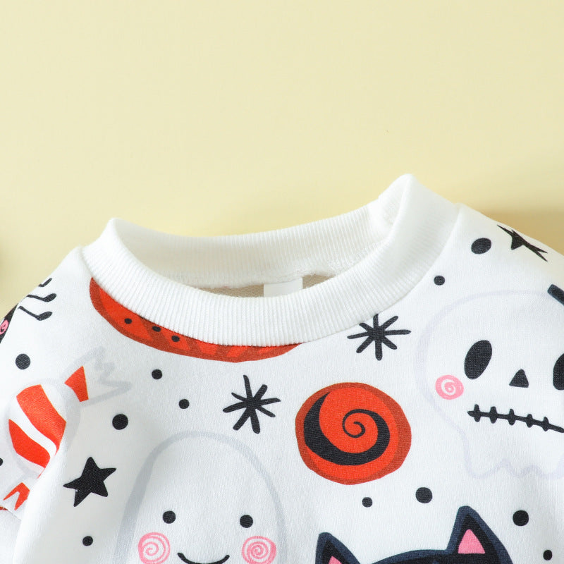 Body con estampado de calabaza de dibujos animados para bebé recién nacido