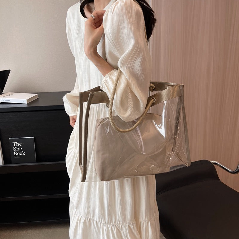 Spring And Summer Transparent PVC Travel Bag