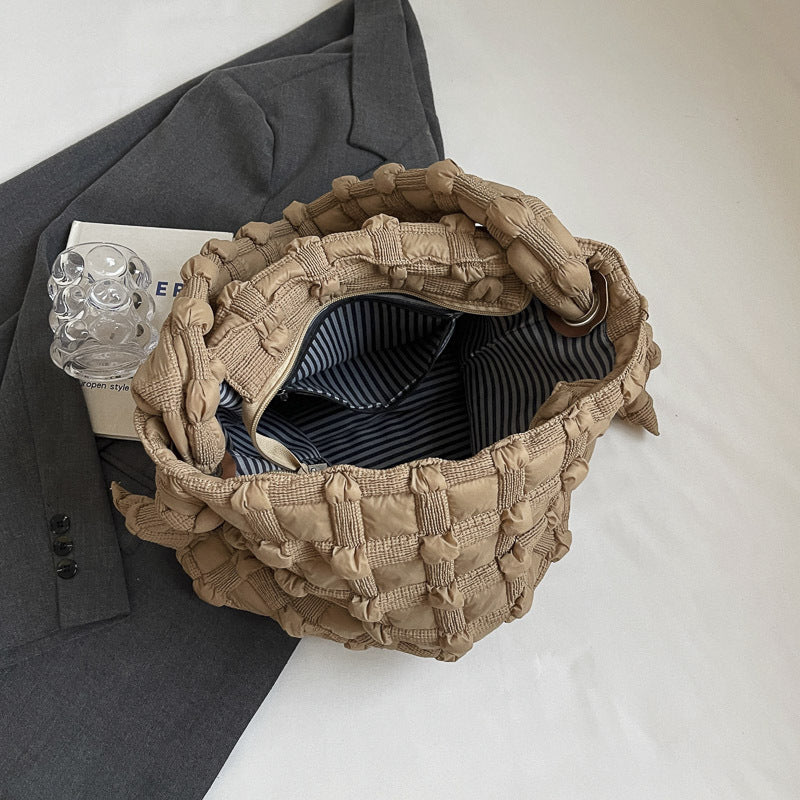 Bolso de hombro informal de gran capacidad para mujer, de color liso, estilo tote