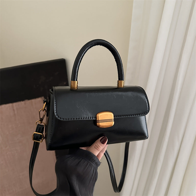Bolso de hombro sólido elegante retro
