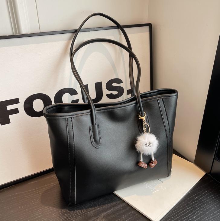 Women Casual Solid Color Large Capacity Tote Bag
