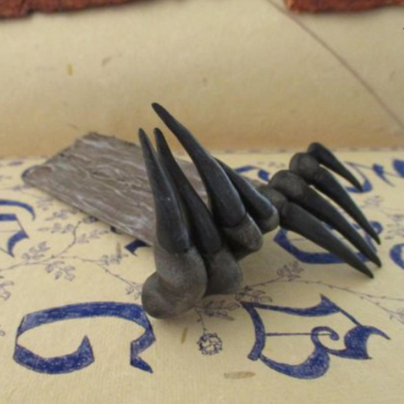 Marcador de resina de la mano del diablo, divertido y de terror de Halloween