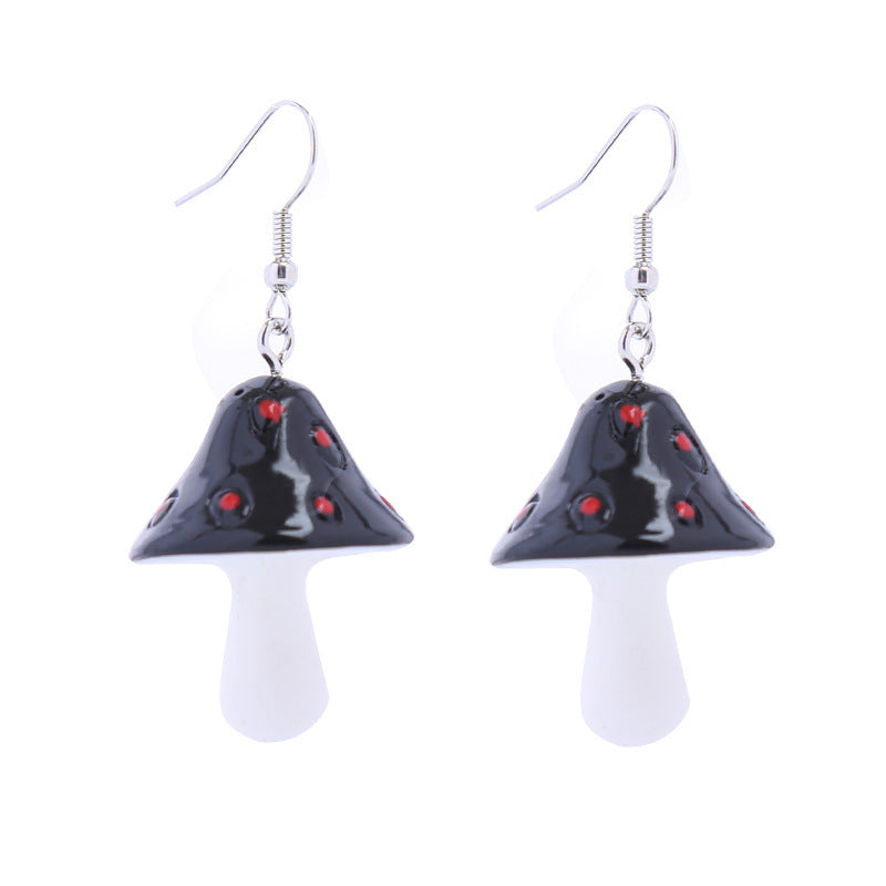 Pendientes de gato negro con cadena de calabaza, creativos y divertidos de Halloween para mujer