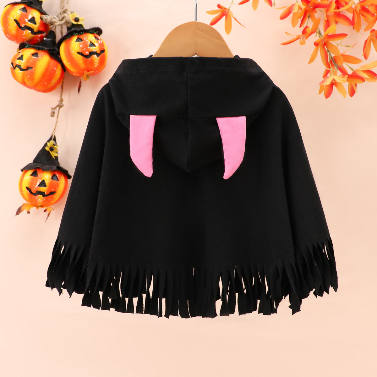 Capa de algodón con capucha y estampado de calaveras para niñas pequeñas