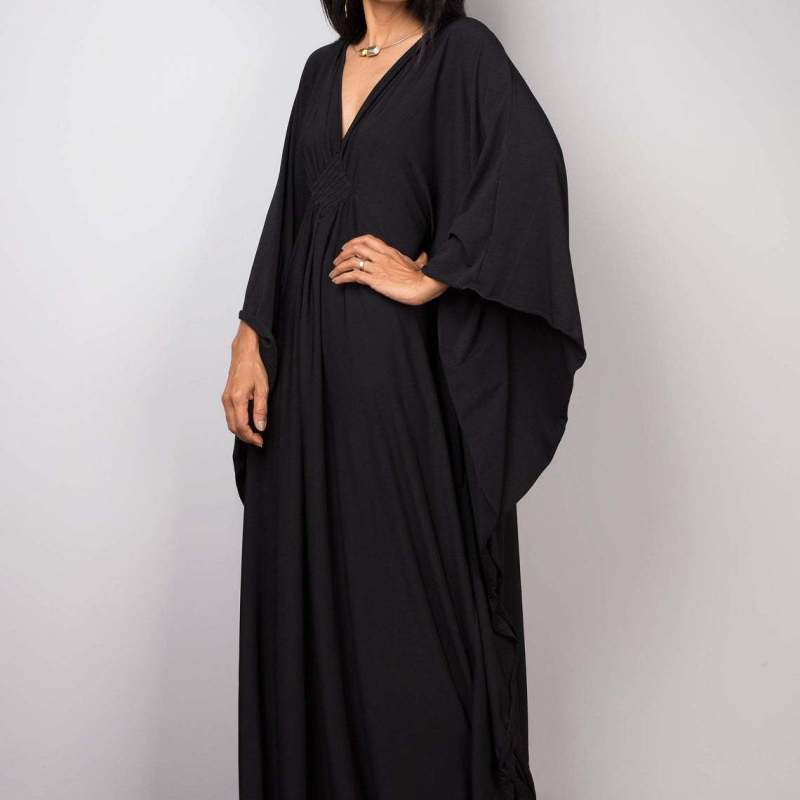 Women Polyester Loose Robe Vacation Coverup Dress
