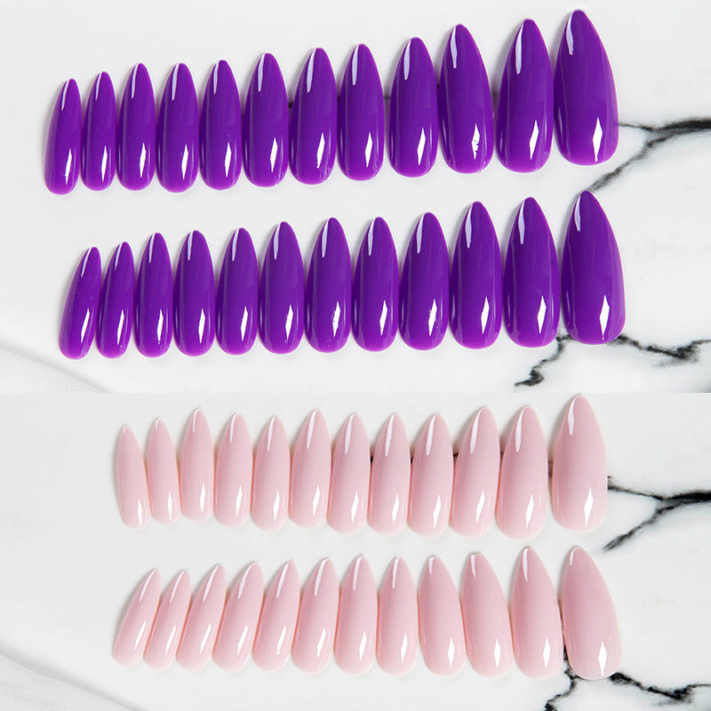 Faux ongles simples et nus pour femmes, 24 autocollants complets, motif griffes d'aigle