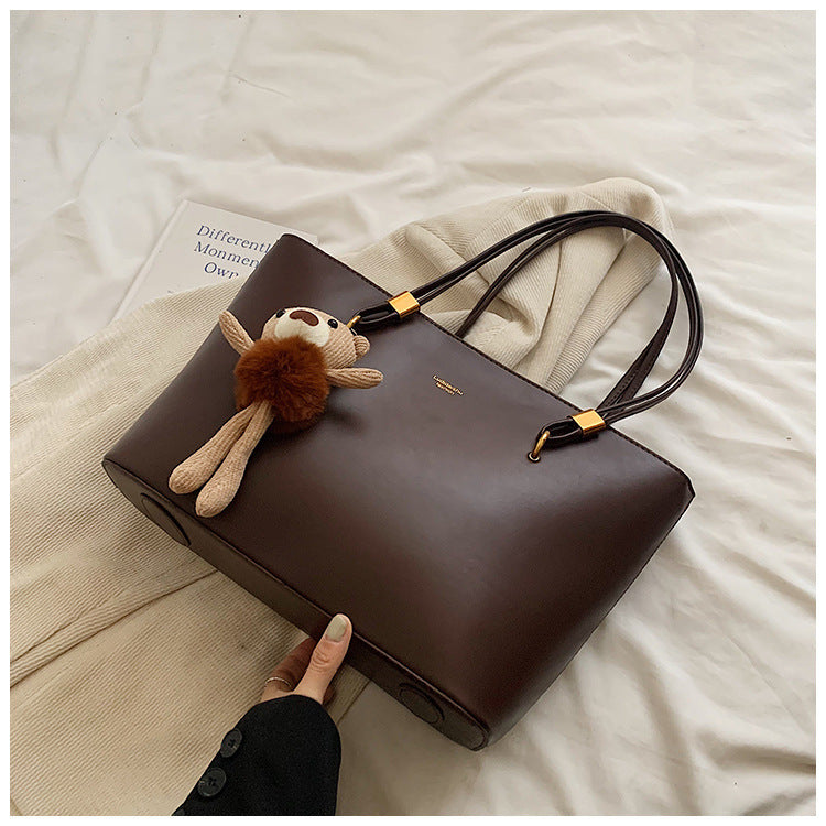 Soft Leather Women Large Capacity Vintage Tote Bag