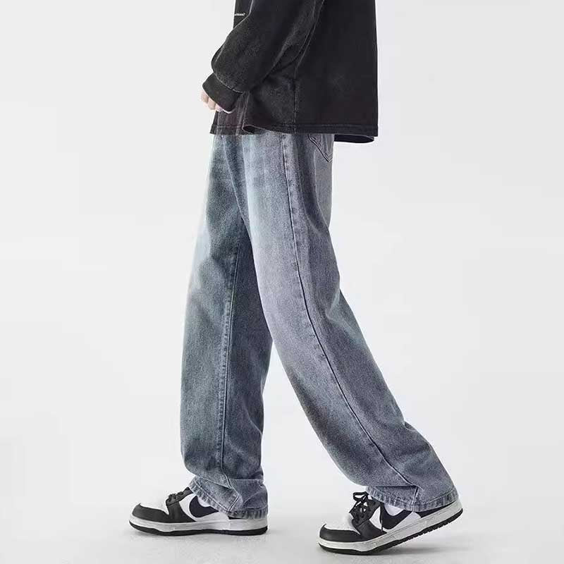 Jean droit vintage décontracté pour homme, en coton durable