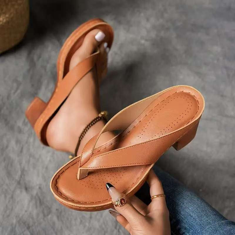Zapatos casuales de tacón alto de color sólido para mujer elaborados con PU