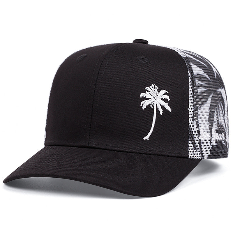 Men Fashion Casual Camouflage Embroidered Coconut Tree Cap