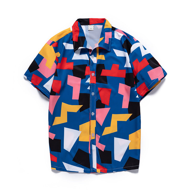Men Casual Vacation Tiny Flower Print Shirt