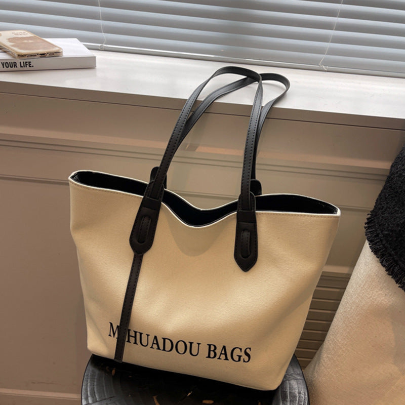 Bolso de mano informal de gran capacidad a la moda para mujer