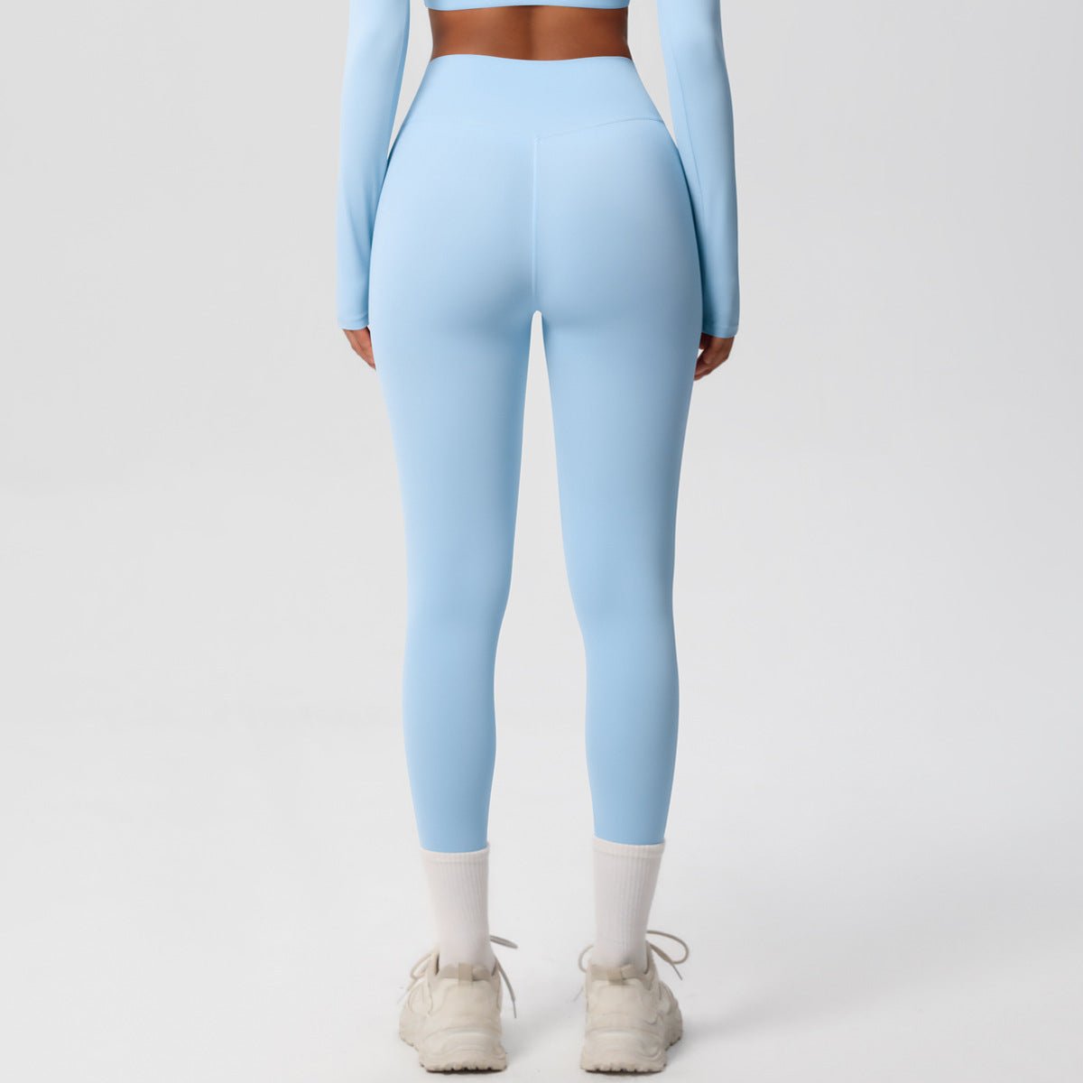 Leggings de yoga taille haute à séchage rapide pour femmes, couleurs unies