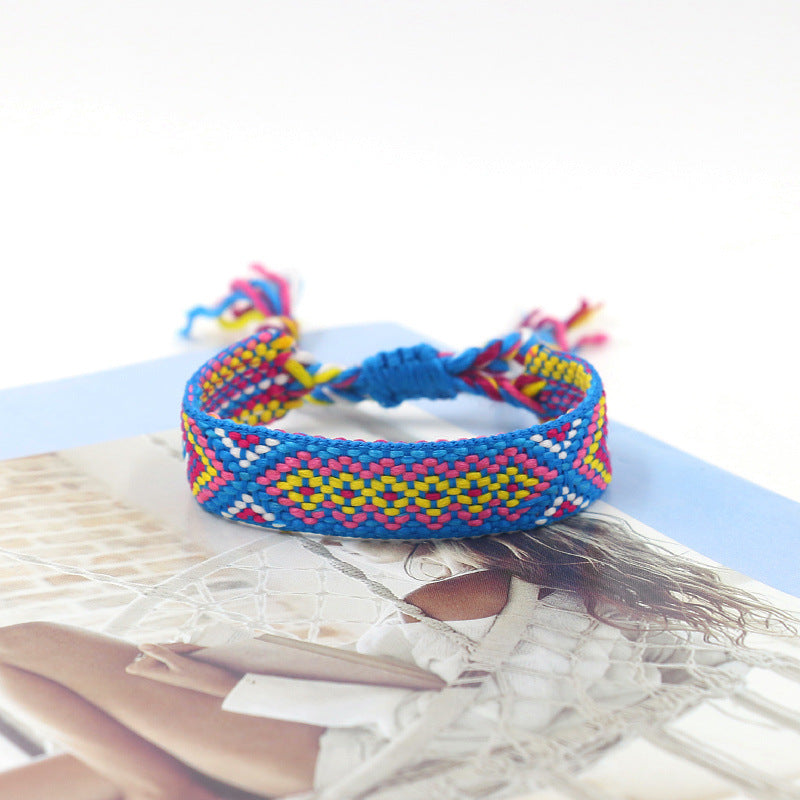 Bohemian Vintage Hand Woven Embroidery Bracelet