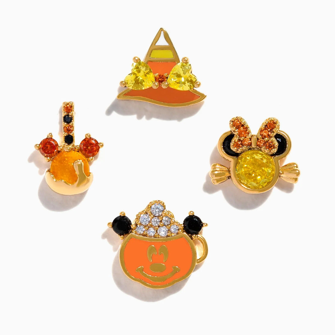 Pendientes de Halloween con dibujos animados de moda, chapados en cobre dorado