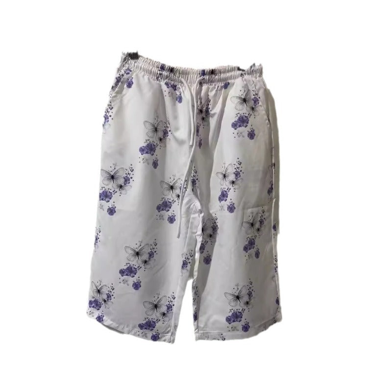 Pantalones casuales de lino y algodón de color liso a la moda para mujer