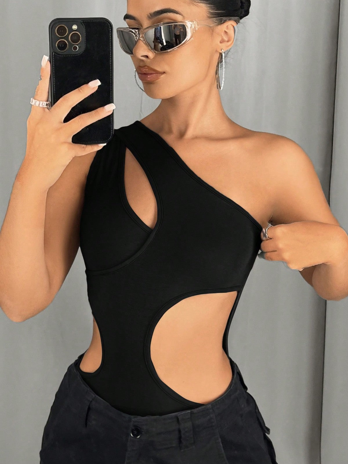 Women Sexy Hollow Irregular Bodysuits