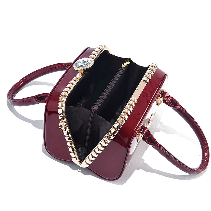 Bolso pequeño cuadrado de color sólido informal de moda para mujer