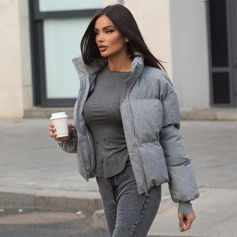 Women Fashion Solid Color Long Sleeve Round Neck Blank T-Shirt