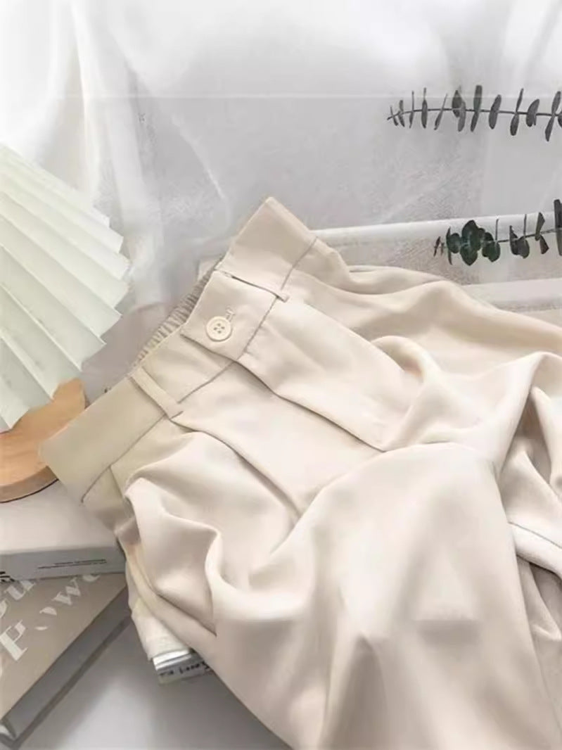 Women High Waist Loose Straight Wide Leg Pants