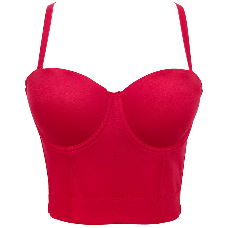 Women Fashion Solid Color Sling Corset