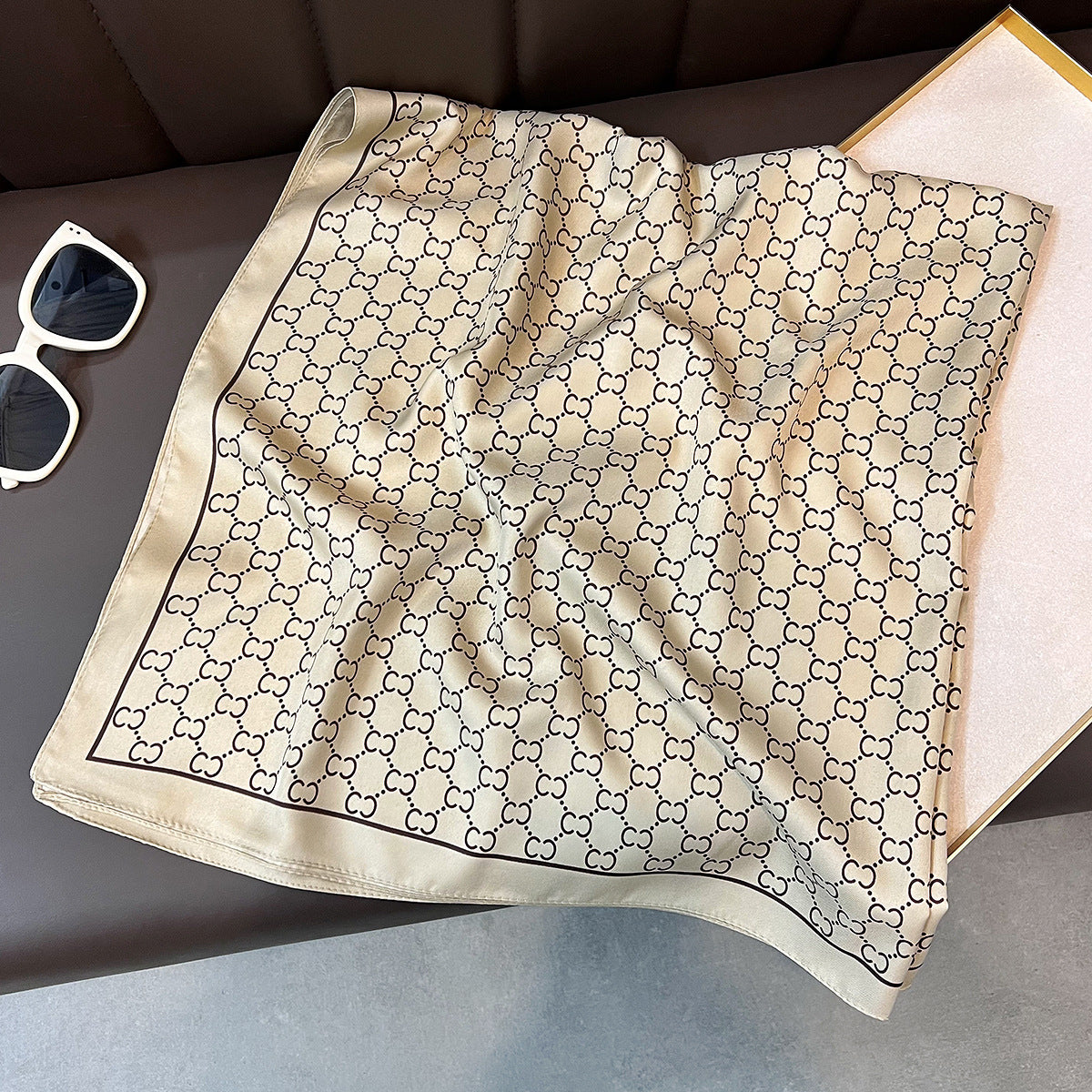 Bufanda estampada de seda de primavera y verano