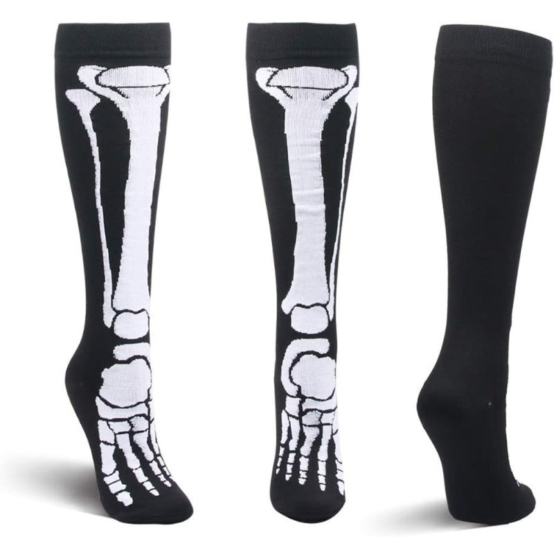 Unisex Halloween Skull Outdoor Sport Calf Socks