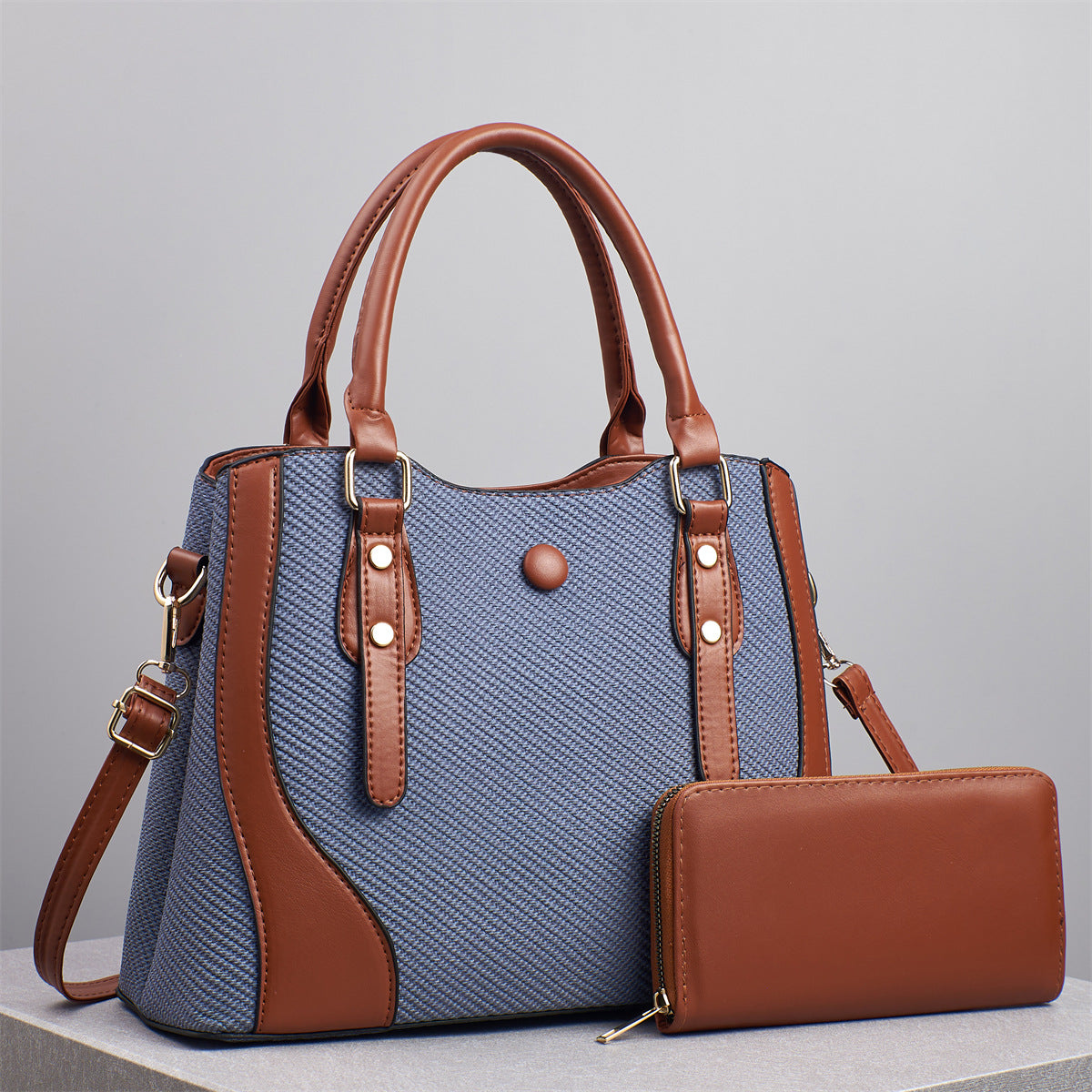 Ensemble de sacs à main en cuir de grande capacité pour femmes, style décontracté et tendance