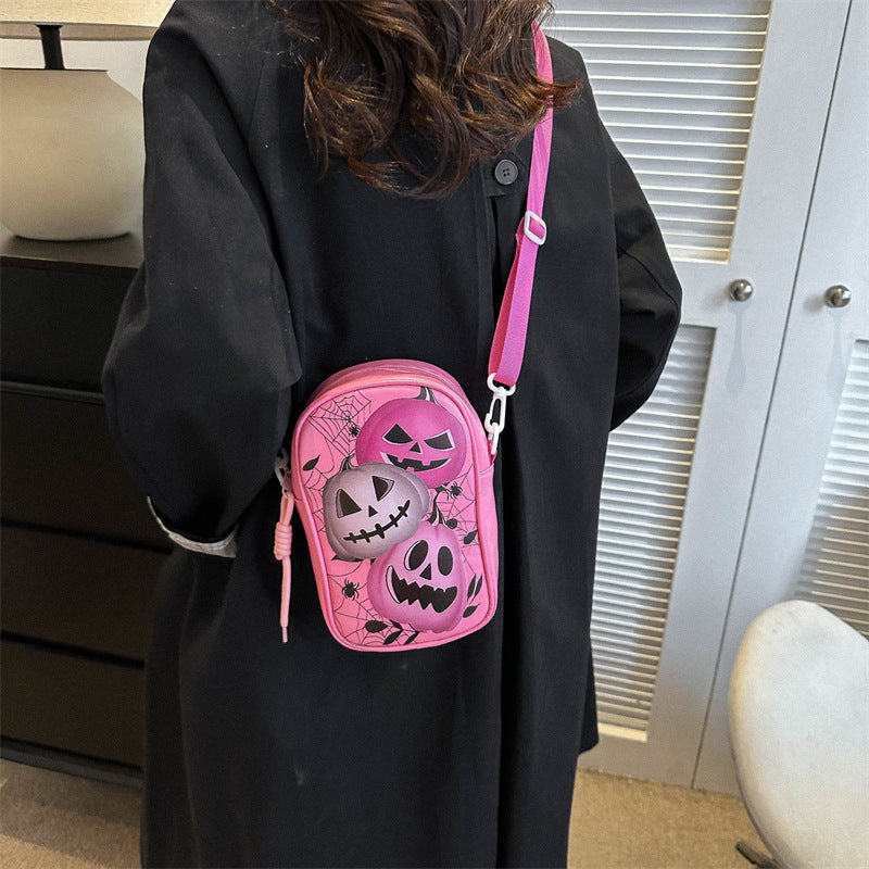 Bolso bandolera con grafiti de murciélago oscuro para mujer, de Halloween