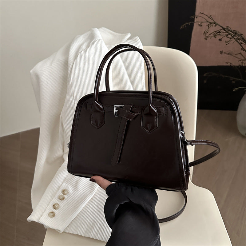 Bolso de mano sencillo de color sólido y gran capacidad