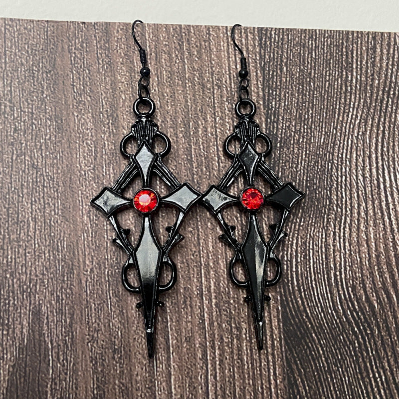 Boucles d'oreilles gothiques vintage pour femmes, mode Halloween