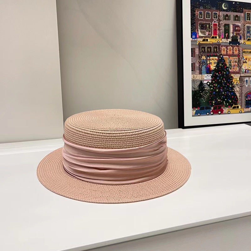 Women Fashion Casual Solid Color Straw Hat