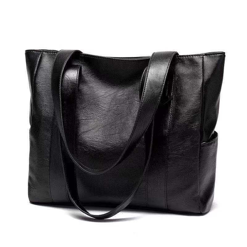 Women Large Capacity Tote Bag in Soft PU Material